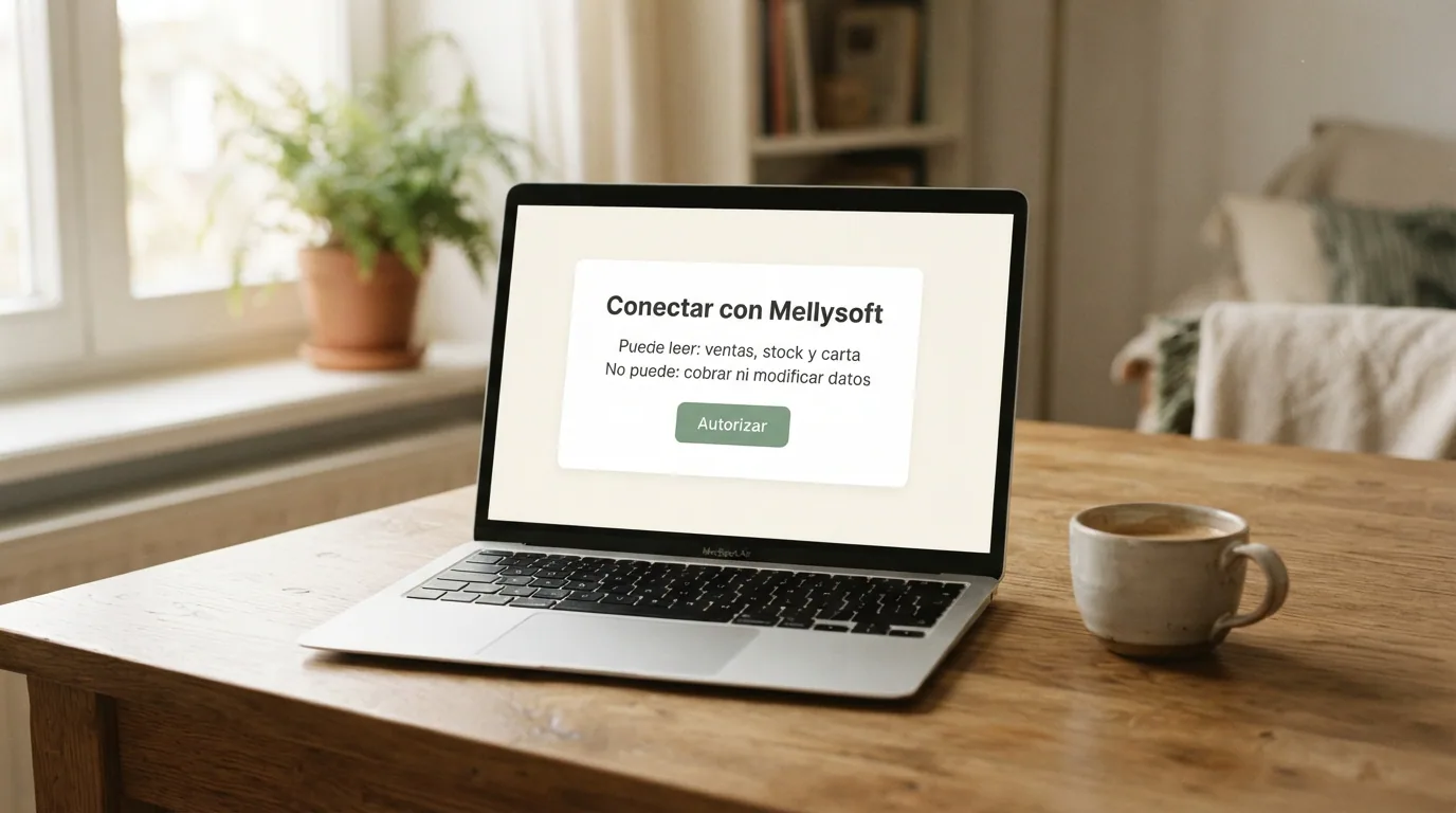 Pantalla de autorización para conectar el asistente con Mellysoft